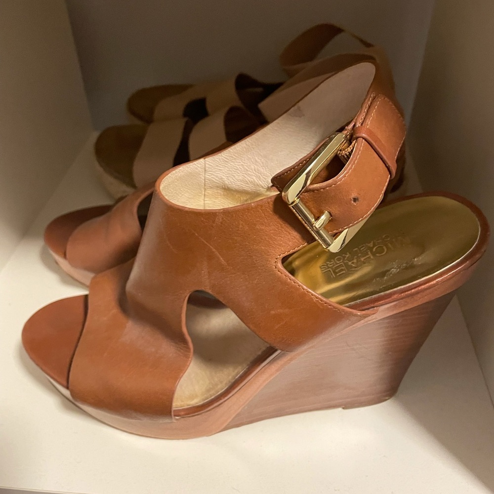 Michael Kors brown wedge